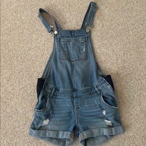 INDIGO BLUE SIDE PANEL MATERNITY OVERALLS